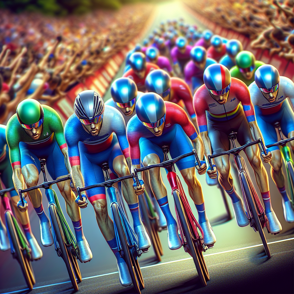 Cyclists competing in the European Championships