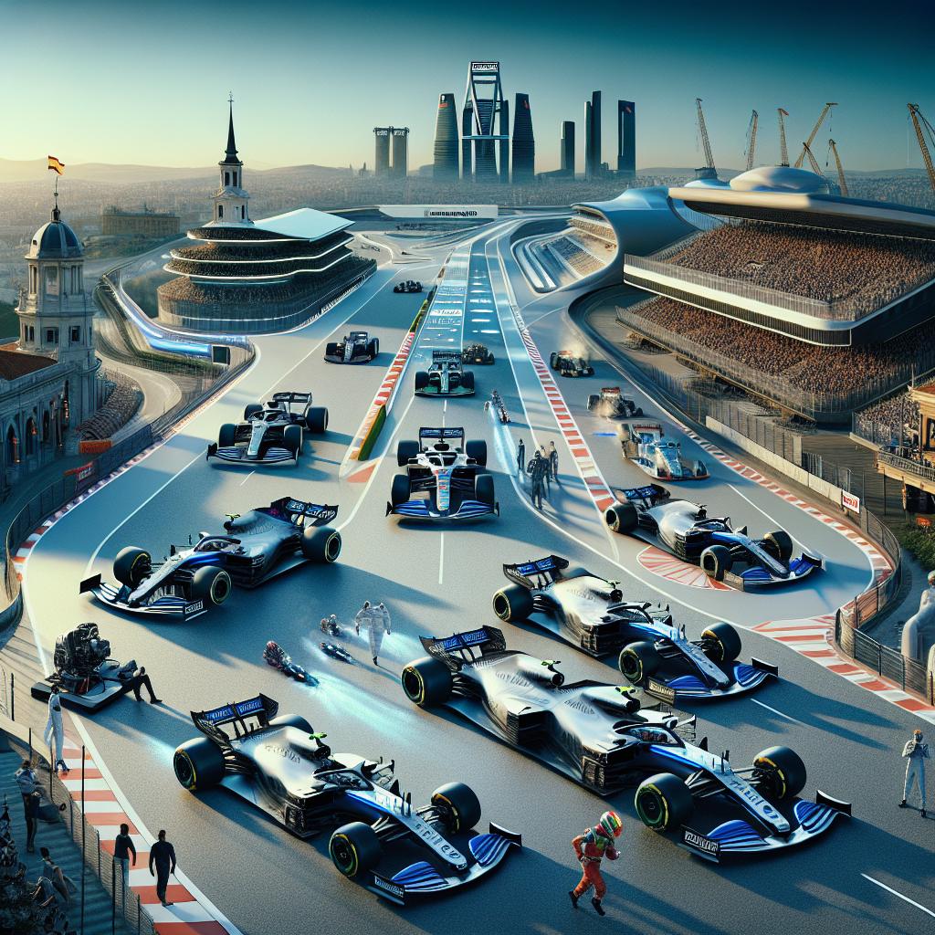 Formula 1 car racing on track