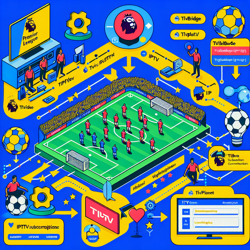 Football fans watching Premier League on IPTV
