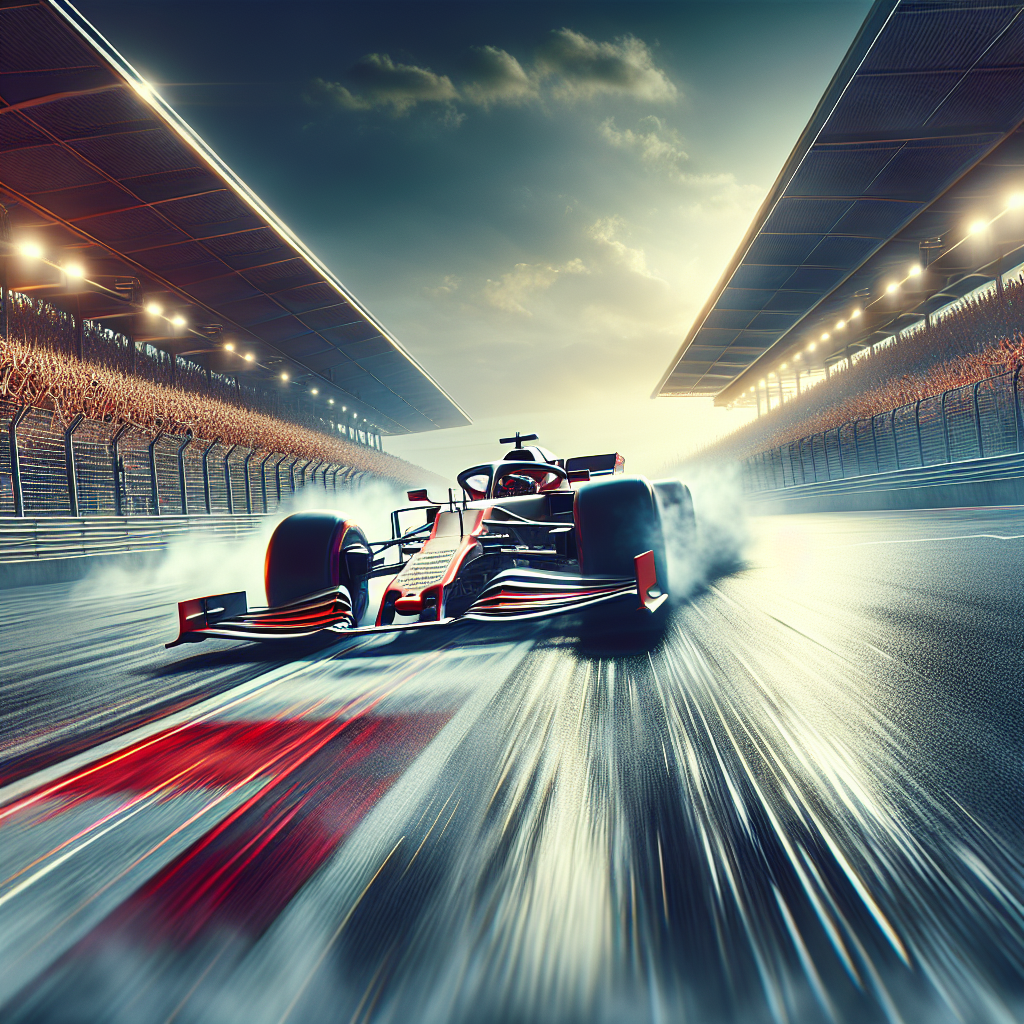 Formula 1 car on track